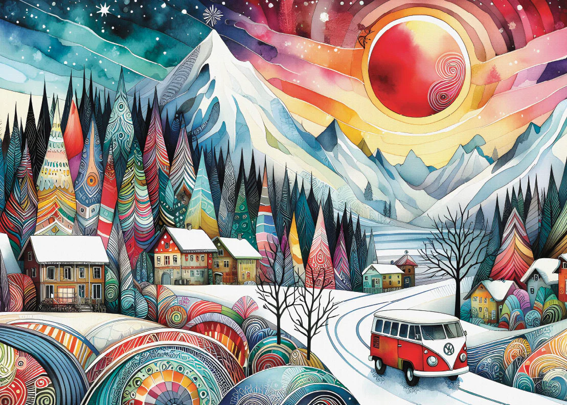 Delfy Puzzle 1000pc Mountain Path Wanderer