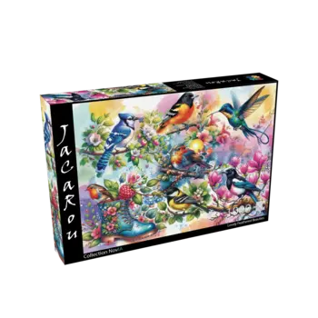 JaCaRou Puzzle 1000pc Lovely Feathered Beauties