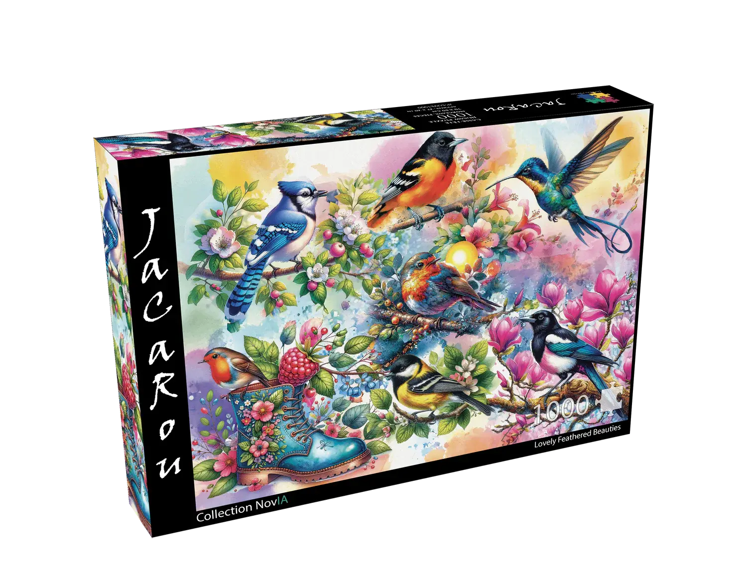 JaCaRou Puzzle 1000pc Lovely Feathered Beauties