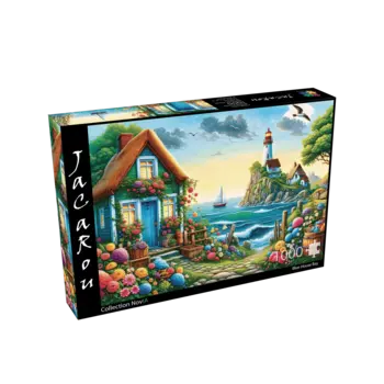 JaCaRou Puzzle 1000pc Blue House Bay