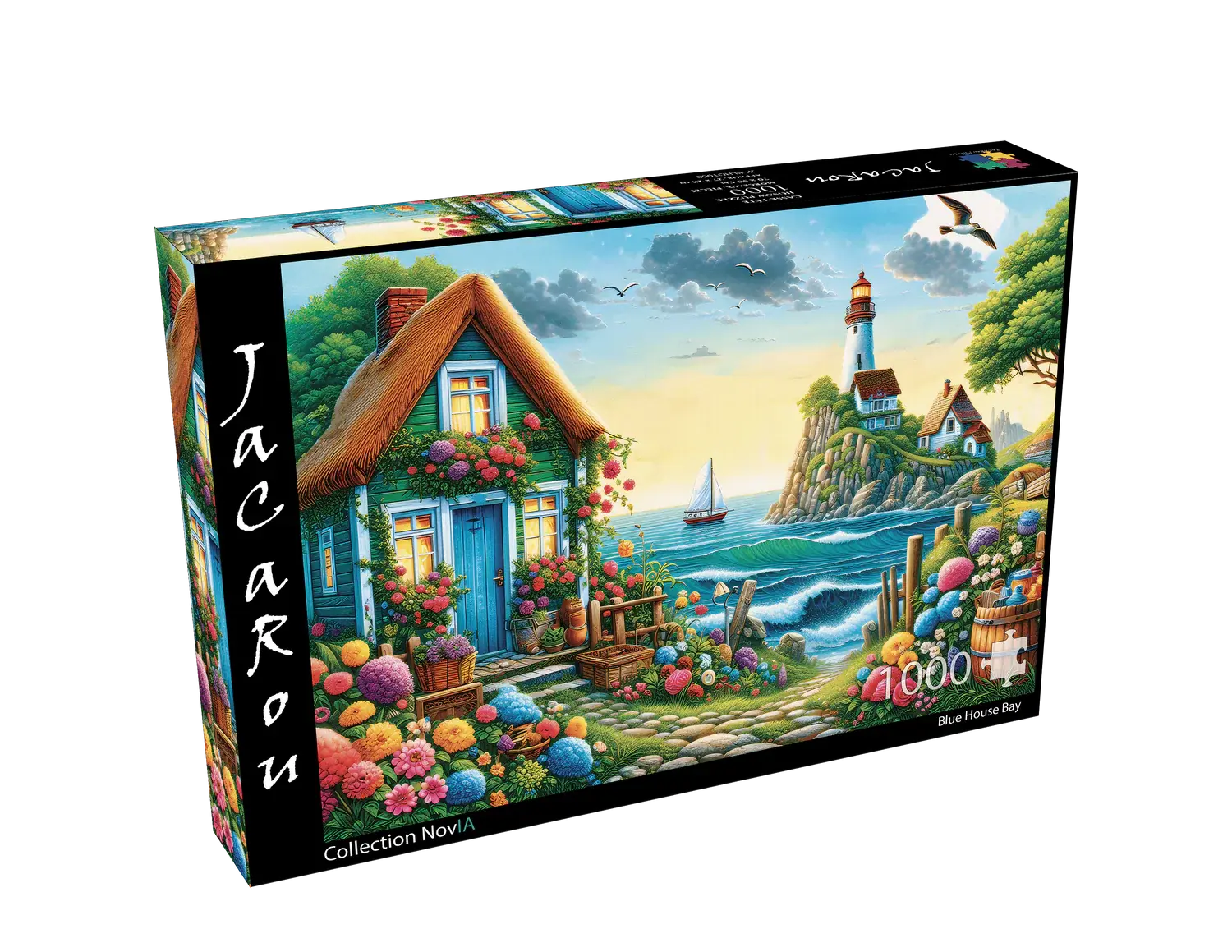 JaCaRou Puzzle 1000pc Blue House Bay