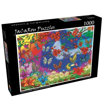 JaCaRou Puzzle 1000pc Butterflies & Hummingbirds
