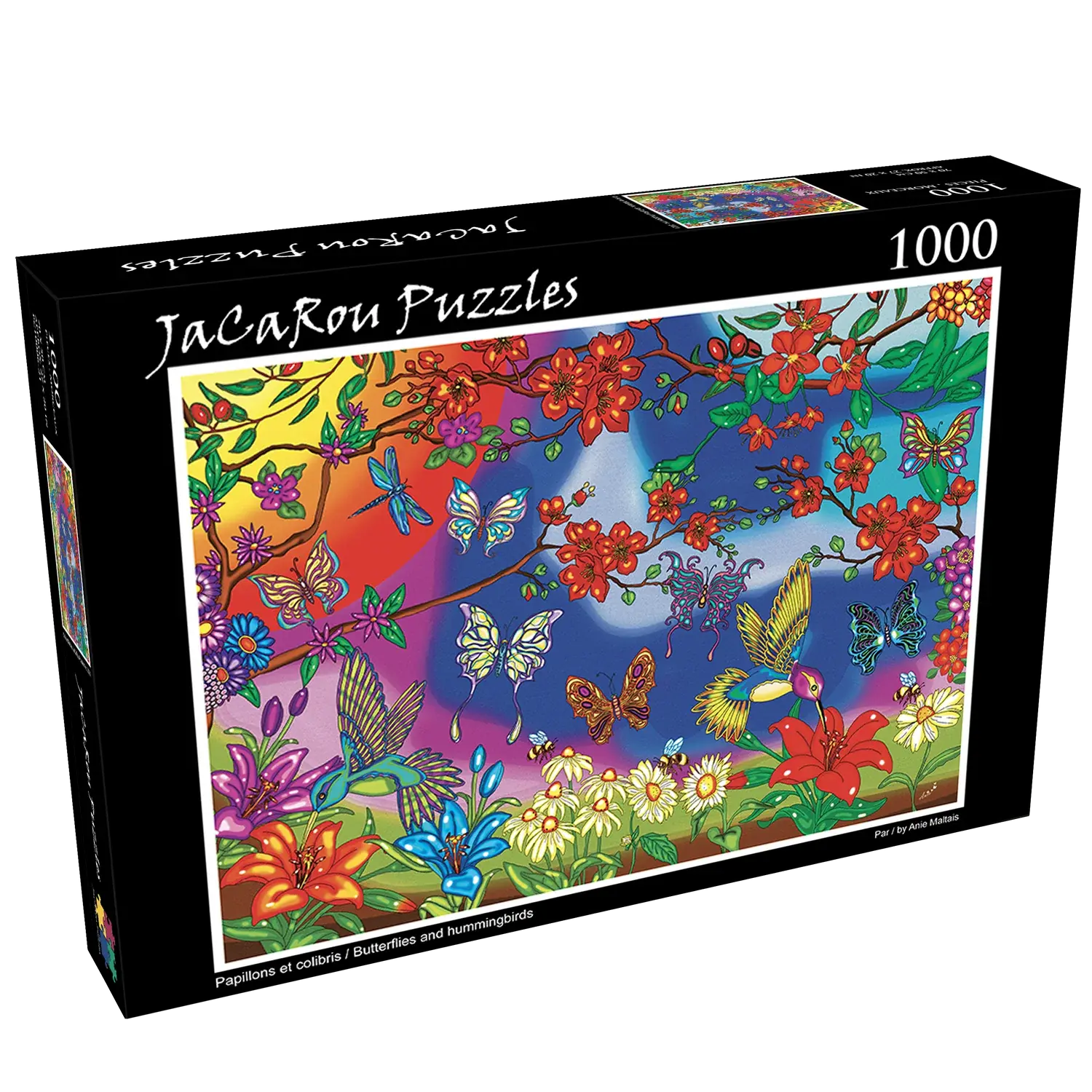 JaCaRou Puzzle 1000pc Butterflies & Hummingbirds