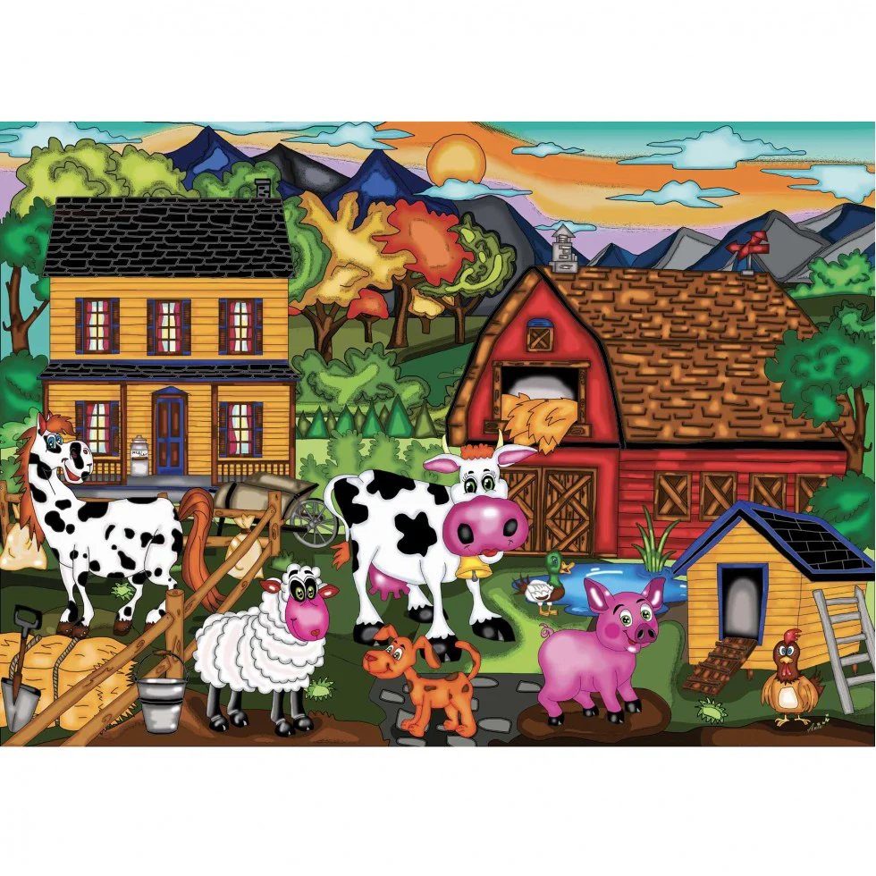 JaCaRou Puzzle 1000pc Happy Farm