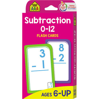 School Zone Flash Cards Subtraction 0-12
