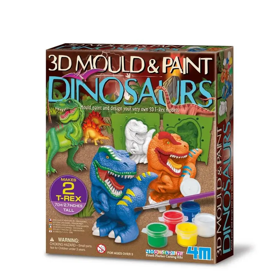 4M 3D Mould and Paint Dinosaurs