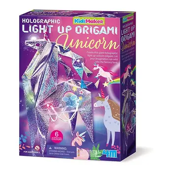 KidzMaker Holographic Light-Up Origami Unicorn