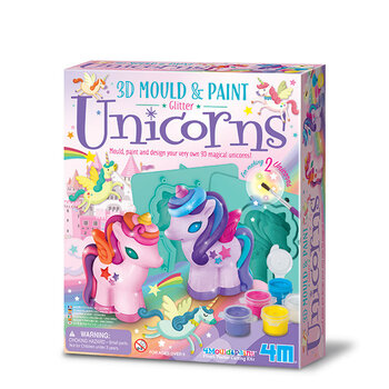 4M 3D Mould and Paint Glitter Unicorns
