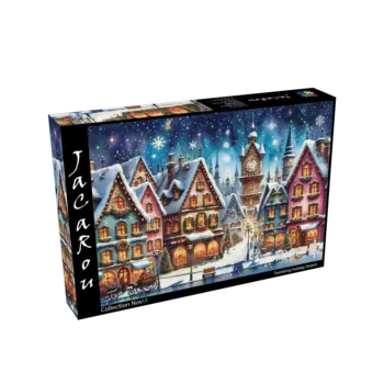 JaCaRou Puzzle 1000pc Twinkling Holiday Streets