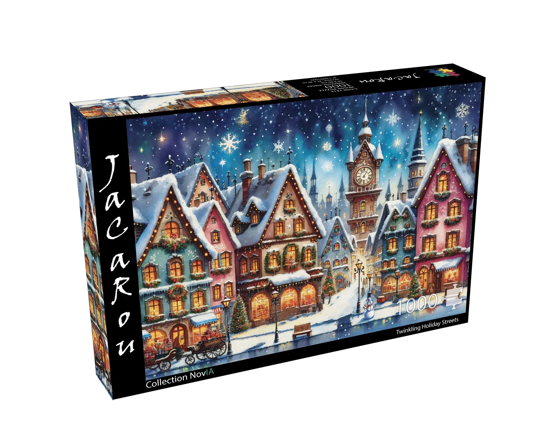 JaCaRou Puzzle 1000pc Twinkling Holiday Streets