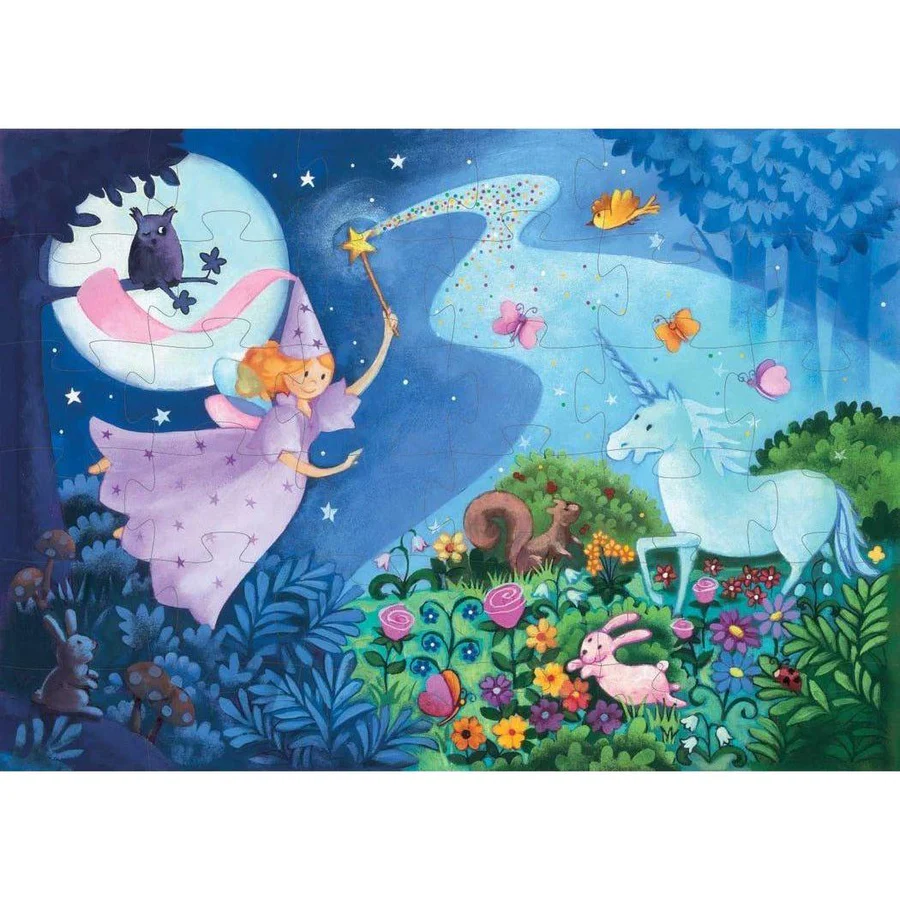 DJeco DJeco Silhouette Puzzle 36pc Fairy