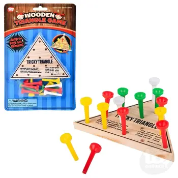 Wooden Triangle Peg Game