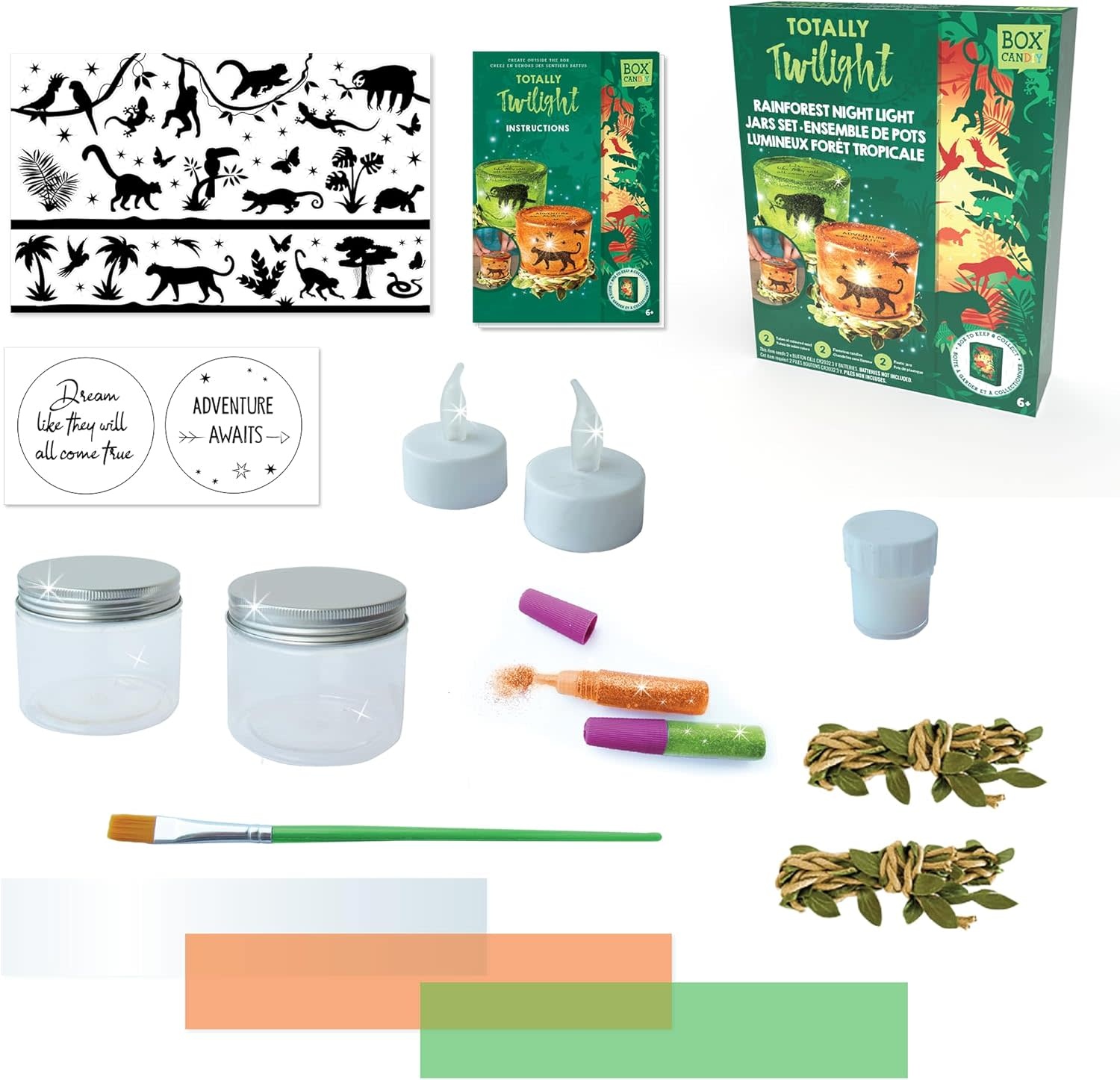 Box Candiy Totally Twilight Rainforest Night Light Jars
