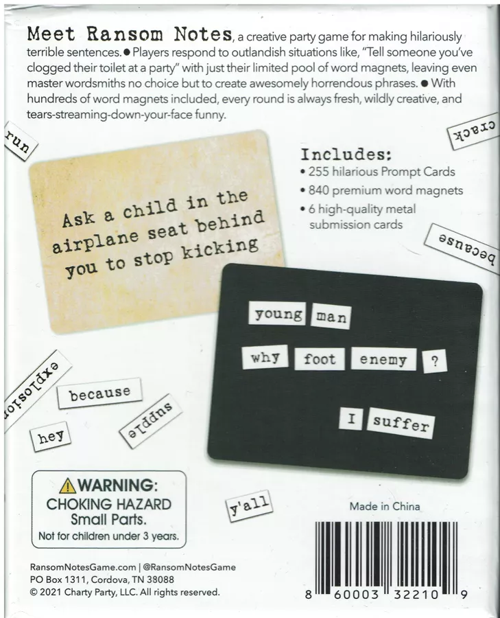 Ransom Notes: The Ridiculous Word Magnet Game