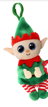 Ty Ty Beanie Boo Clip Christmas Elfonzo Elf
