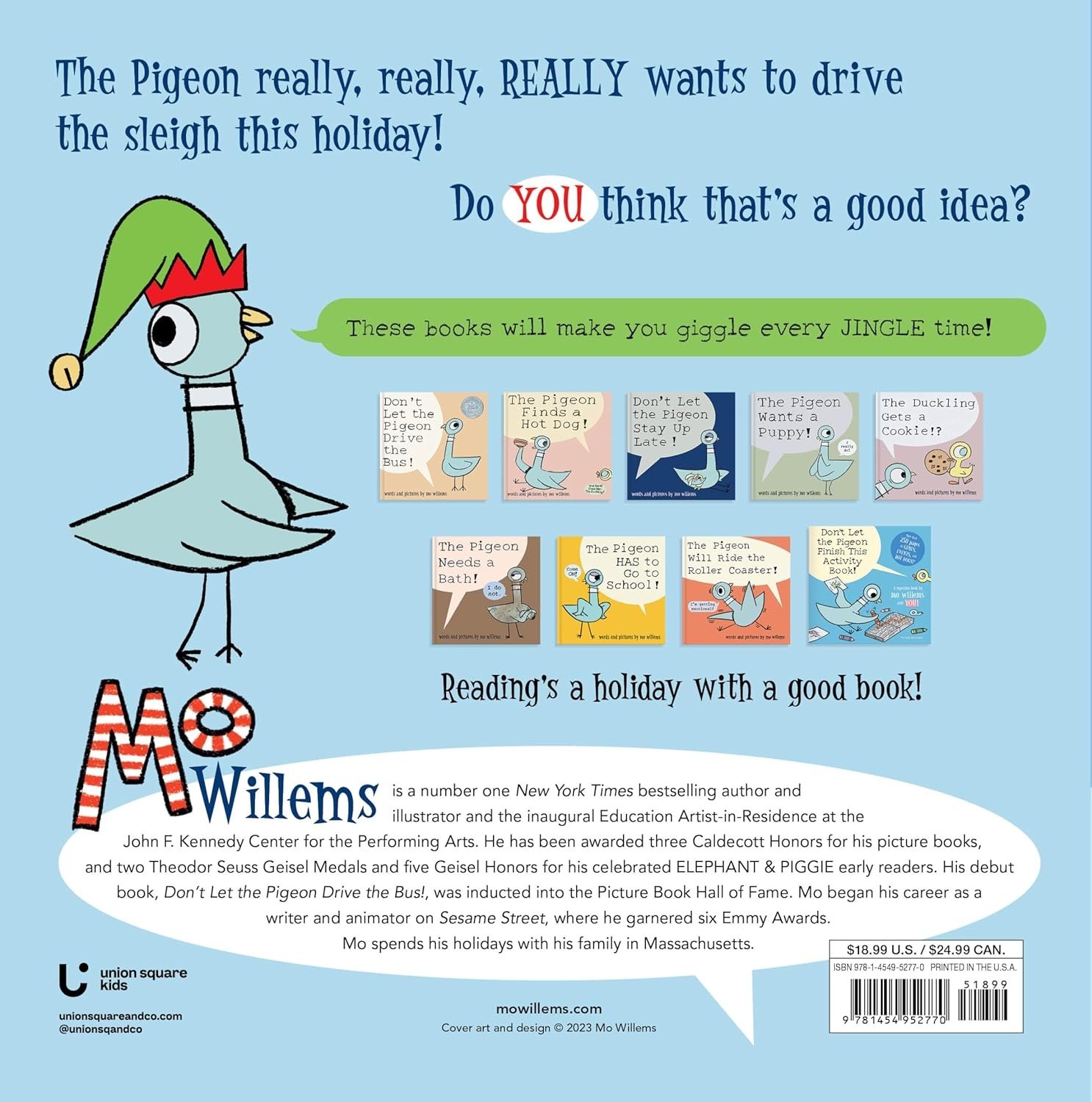 Don't Let the Pigeon Drive the Sleigh Picture Book
