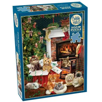 Cobble Hill Puzzles Cobble Hill Puzzle 500pc Christmas Kittens