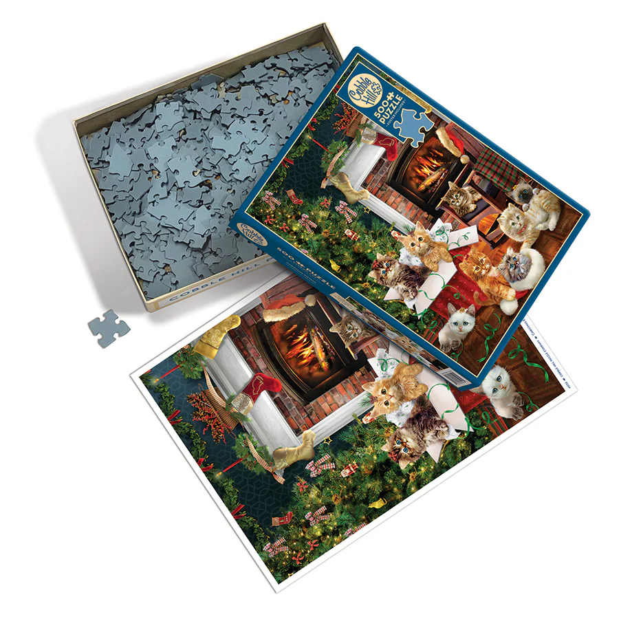 Cobble Hill Puzzles Cobble Hill Puzzle 500pc Christmas Kittens