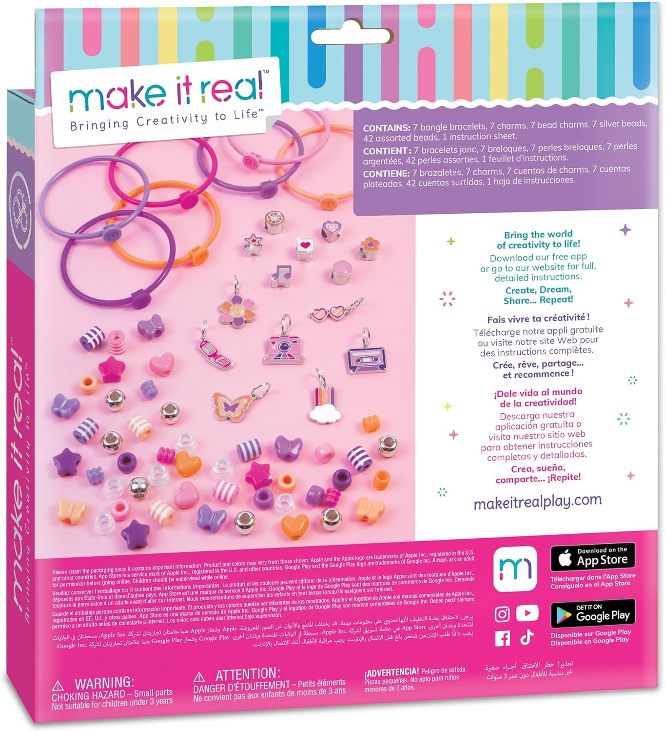 Make It Real DIY Fashion Beaded Bangle Bracelets
