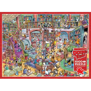 Cobble Hill Puzzles Cobble Hill Puzzle 1000pc Doodletown: Bookshop Bedlam