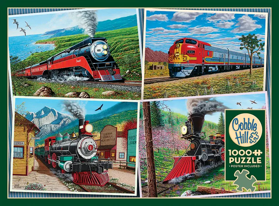 Cobble Hill Puzzles Cobble Hill Puzzle 1000pc Historic Locomotives