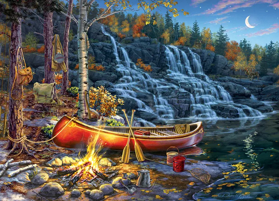Cobble Hill Puzzles Cobble Hill Puzzle 1000pc Waterfall Camp