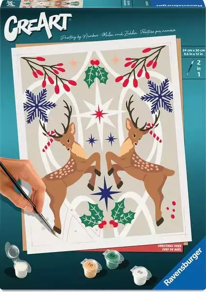 CreArt Adult 24x30 Christmas Deer