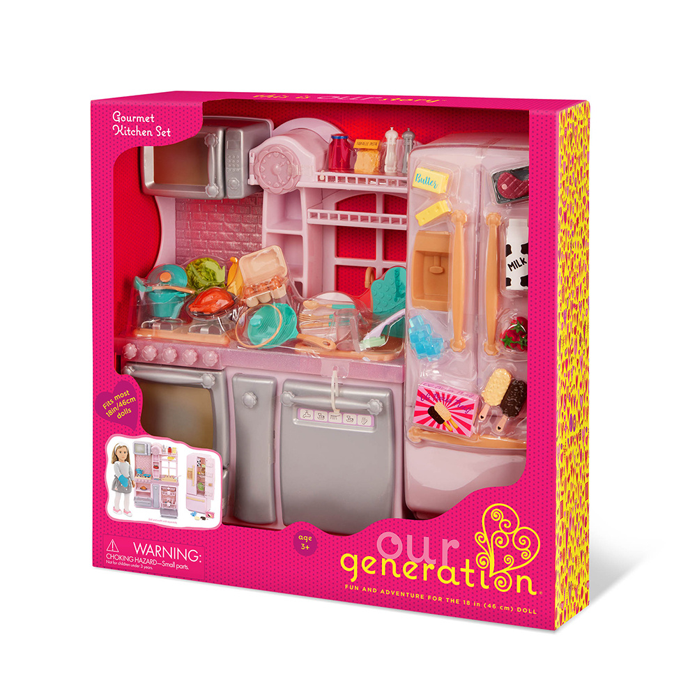 Our Generation Accessory Gourmet Kitchen Set Light Pink