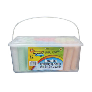 Sunny Dayz Jumbo Sidewalk Chalk 52pc