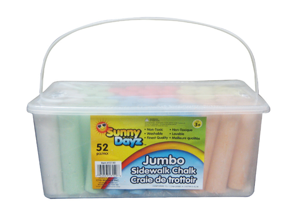 Sunny Dayz Jumbo Sidewalk Chalk 52pc