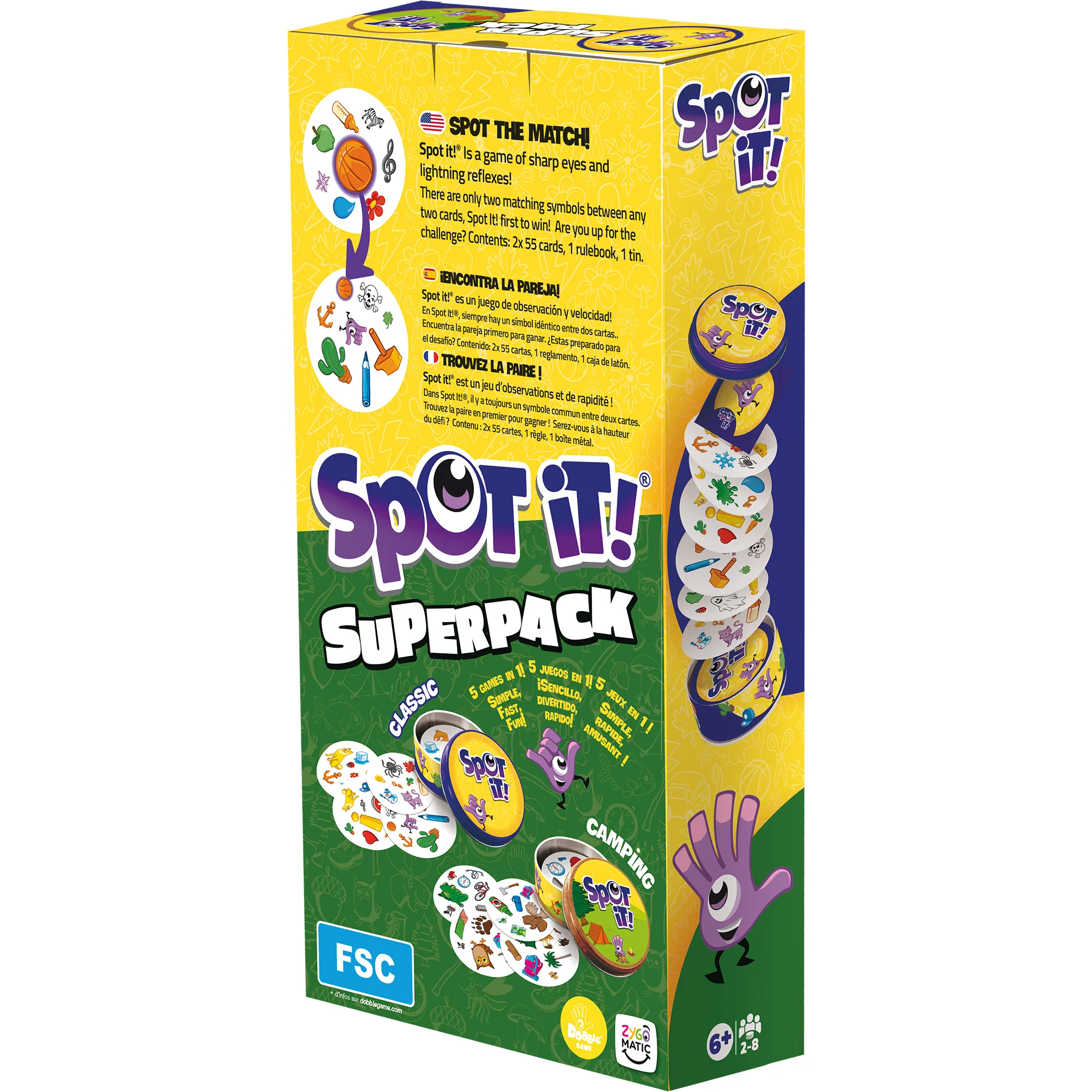 Asmodee Spot It! Game Superpack Classic & Camping