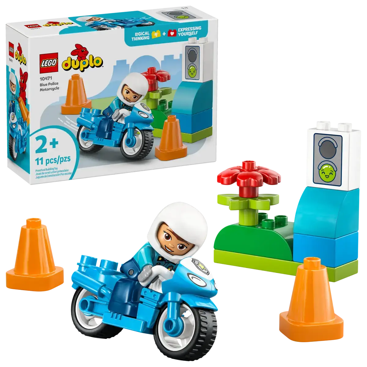 Lego Lego Duplo Blue Police Motorcycle