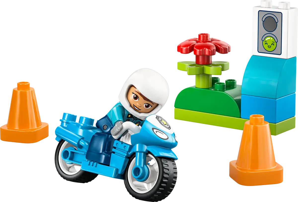 Lego Lego Duplo Blue Police Motorcycle