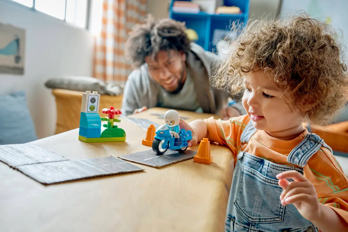 Lego Lego Duplo Blue Police Motorcycle