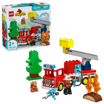 Lego Lego Duplo Fire Truck with Hose and Firefighter