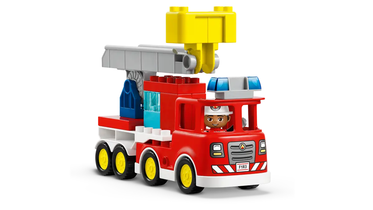 Lego Lego Duplo Fire Truck with Hose and Firefighter