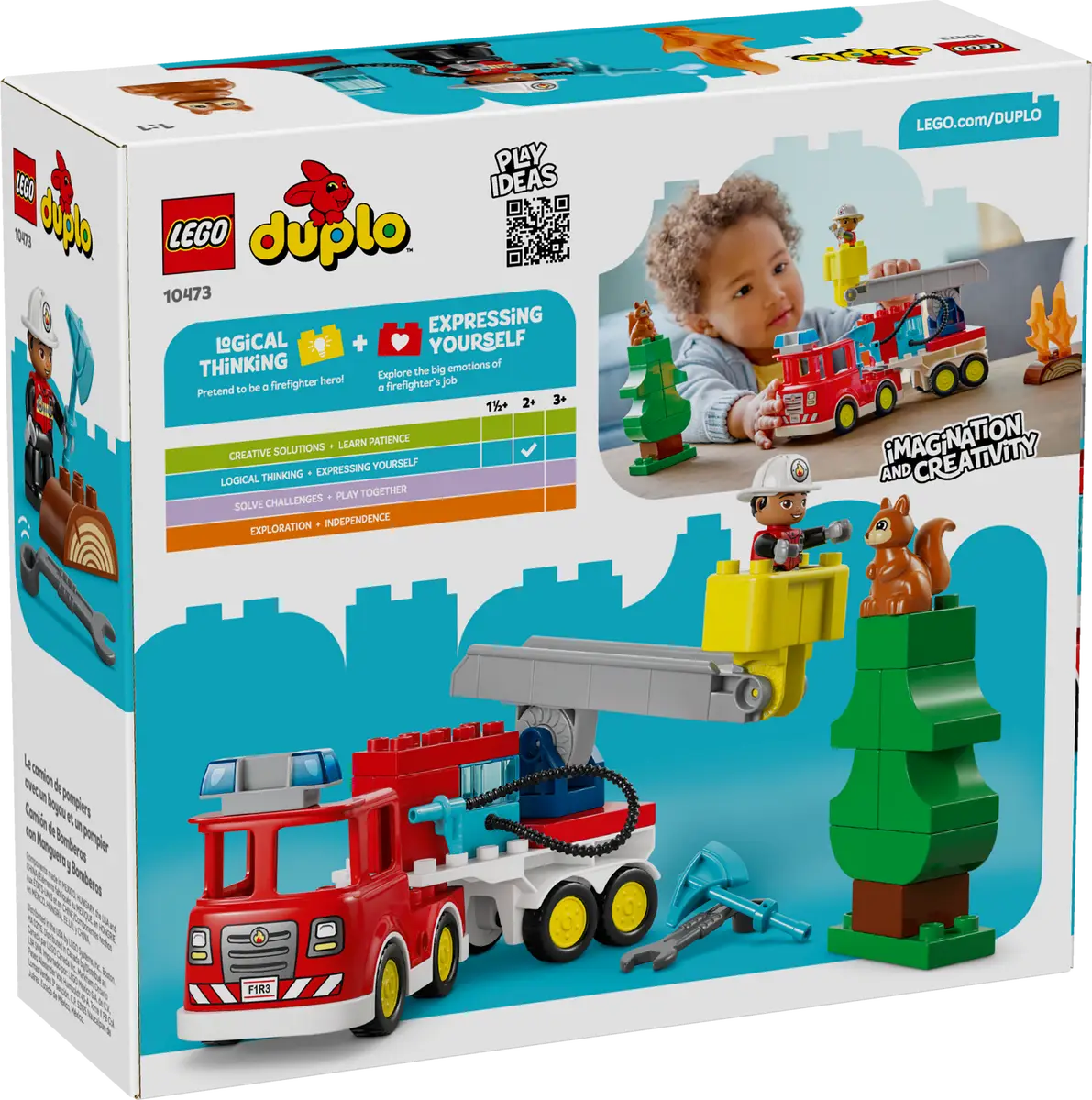 Lego Lego Duplo Fire Truck with Hose and Firefighter