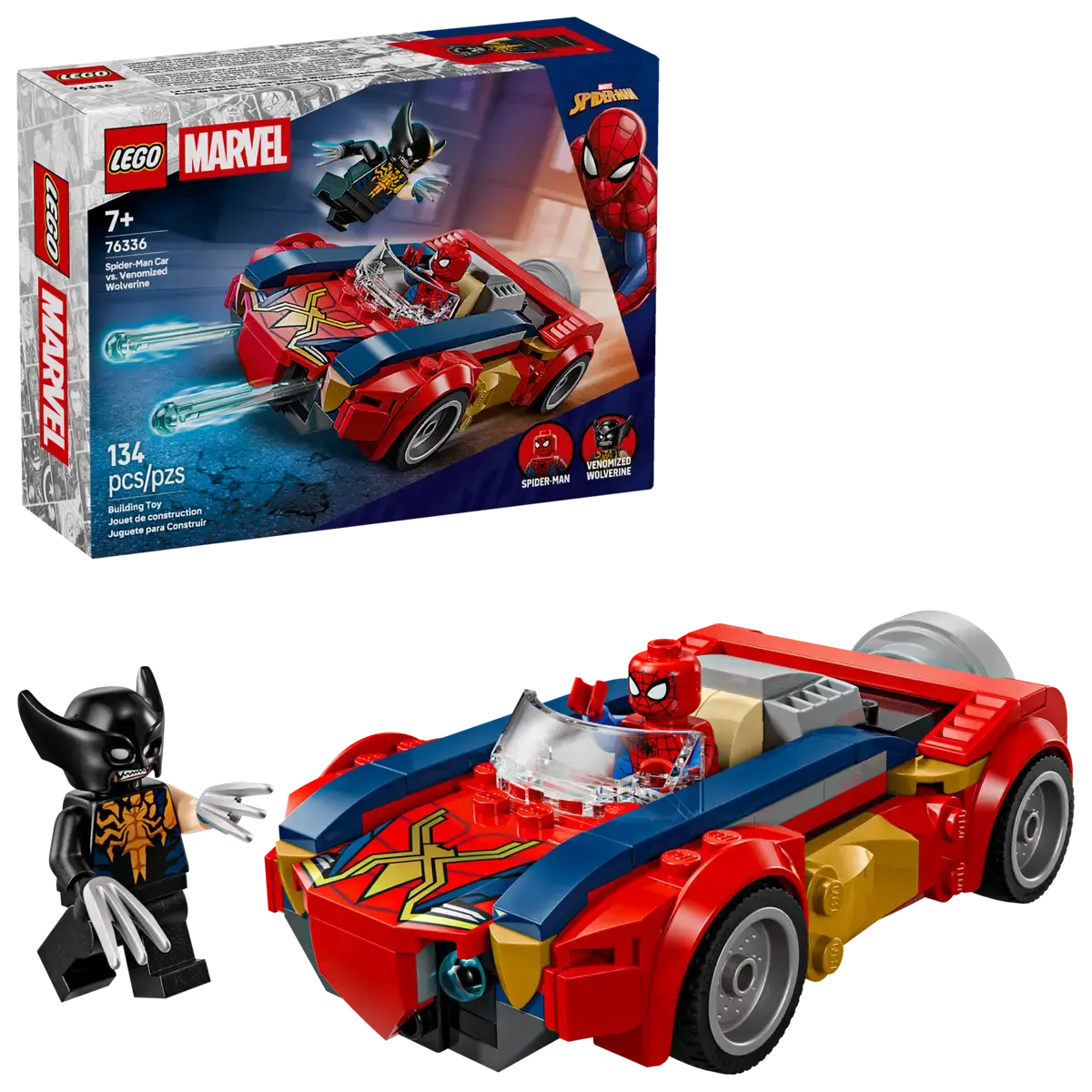 Lego Lego Marvel Spider-Man Car vs Venomized Wolverine