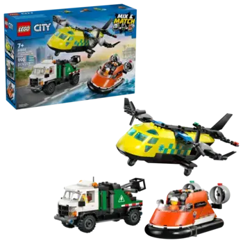 Lego Lego City Airplane, Service Truck & Hovercraft Remix