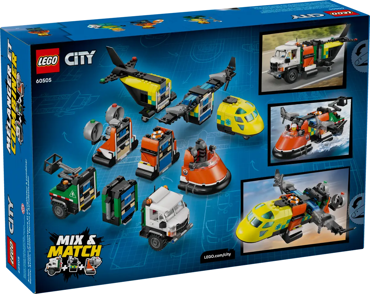 Lego Lego City Airplane, Service Truck & Hovercraft Remix