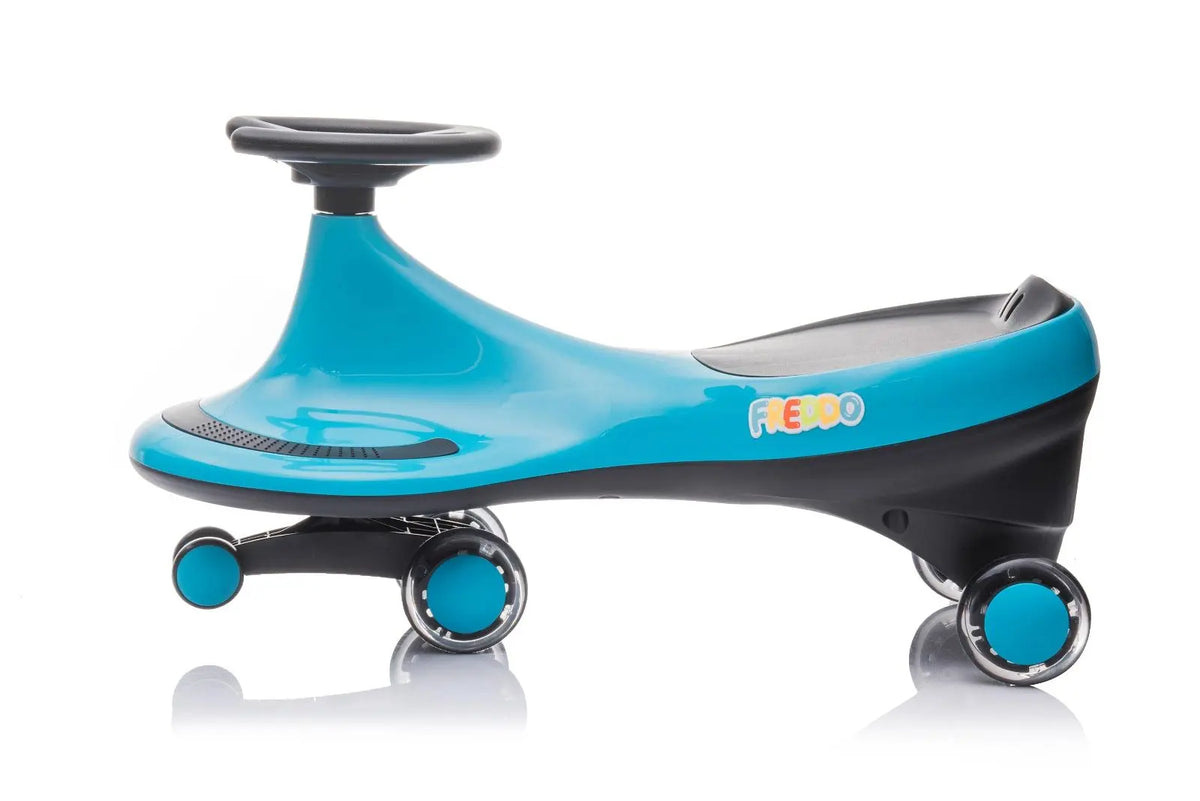 Swing Car with Flashing Wheels Blue