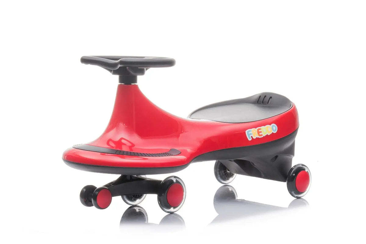 Swing Car with Flashing Wheels Red