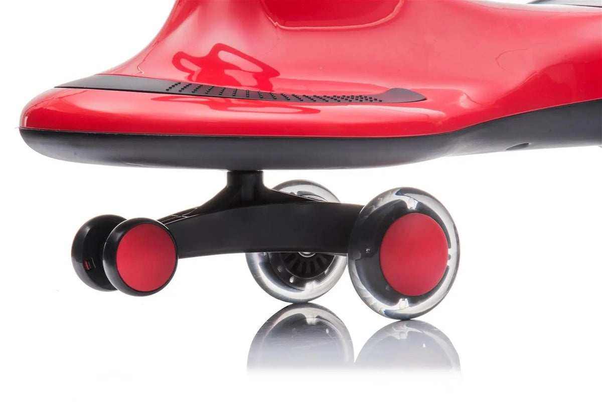 Swing Car with Flashing Wheels Red