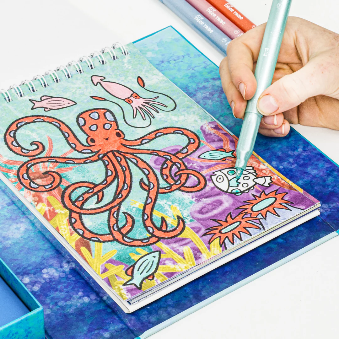 Tiger Tribe Colouring Set Sea Life