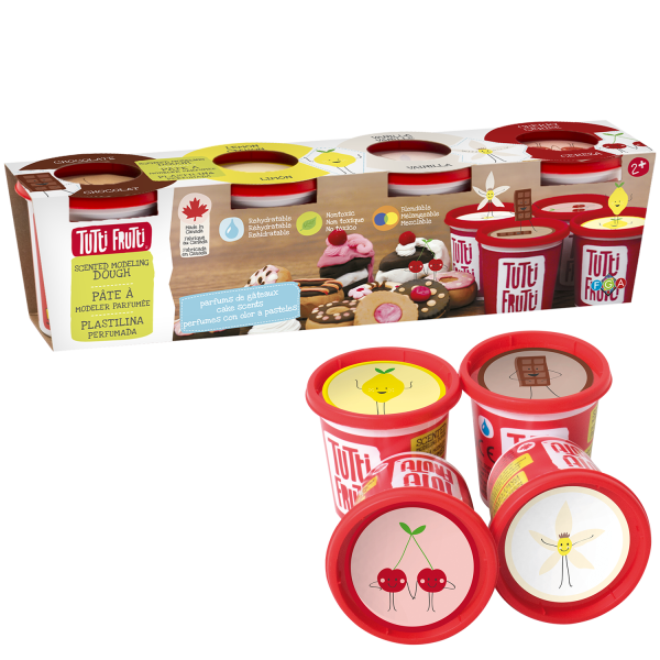 Tutti Frutti Tutti Frutti Modelling Dough 4 pack Cake Scents
