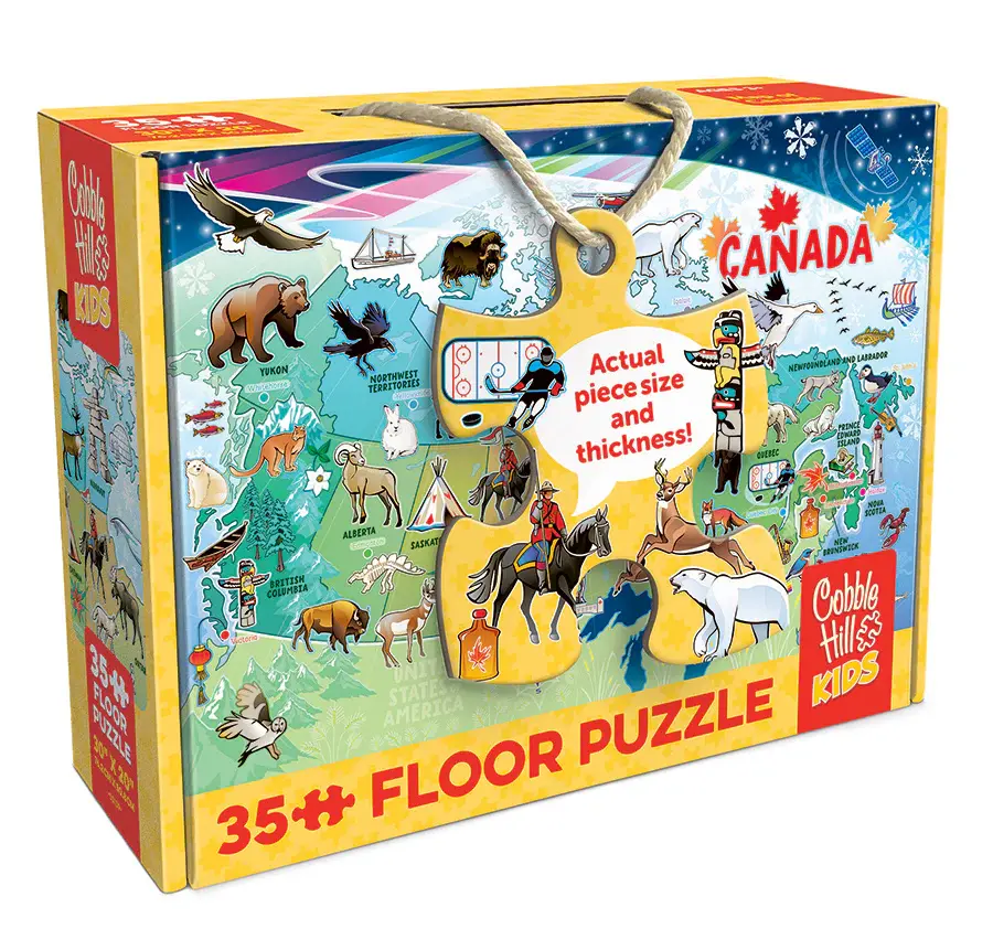 Cobble Hill Puzzles Cobble Hill Floor Puzzle 35pc Map of Canada