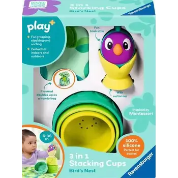 Play + 3 in 1 Stacking Cups: Bird's Nest