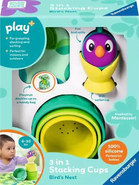 Play + 3 in 1 Stacking Cups: Bird's Nest