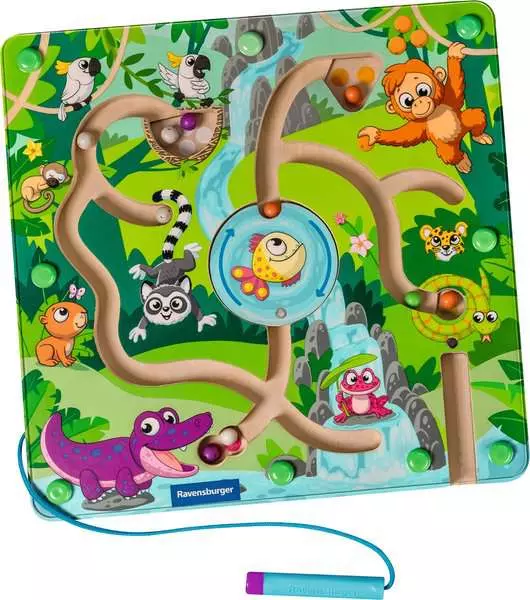 Play + Magnetic Wooden Maze: Jungle