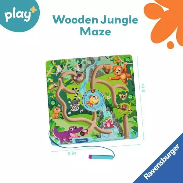 Play + Magnetic Wooden Maze: Jungle